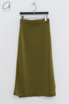 SWAYING 24 Autumn and Winter Wrap-around Wool A-line Skirt SW-SW24AW3B09-LV Green SW24AW3B09 SW24AW3B08